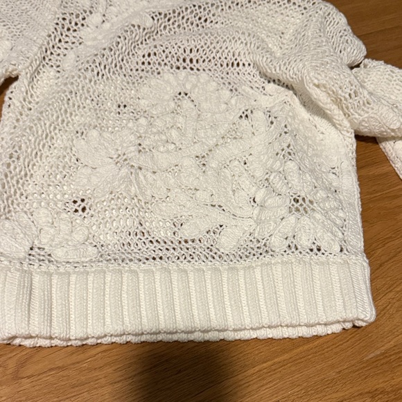 FARM Rio White Crochet Sweater - Picture 4 of 7